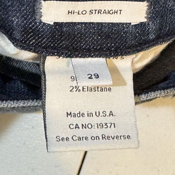 James Jeans Jeans Womens 29 Blue Hi-Lo Straight High Rise Stepped Hem Made USA - Picture 9 of 11